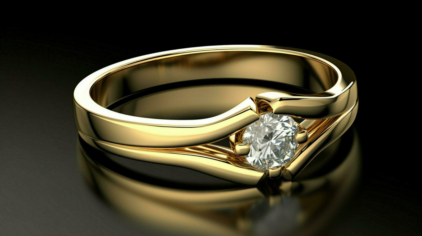 skinande guld bröllop ringa med diamant ädelsten foto