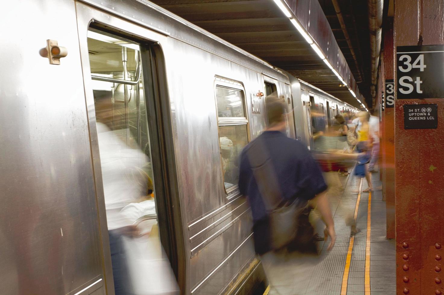 New York tunnelbanestation foto