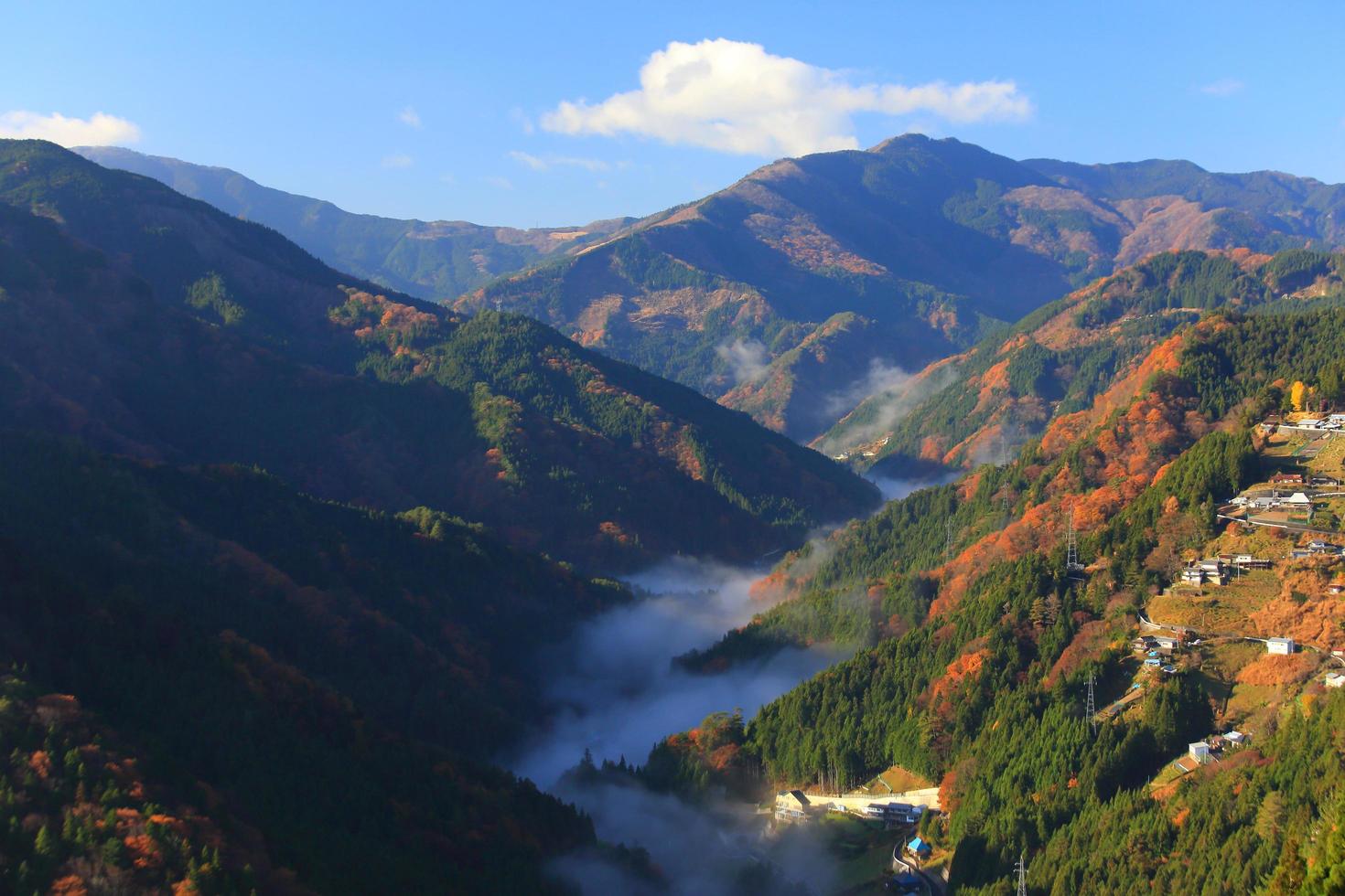 vackert landskap i iya dalen shikoku japan foto