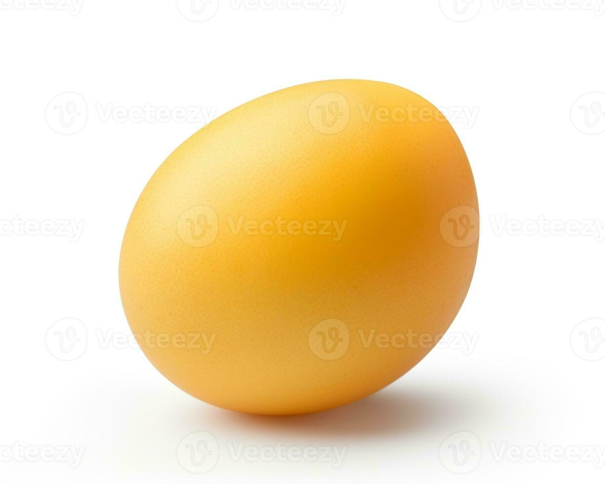Foto av ägg frukt isolerat på vit bakgrund. generativ ai