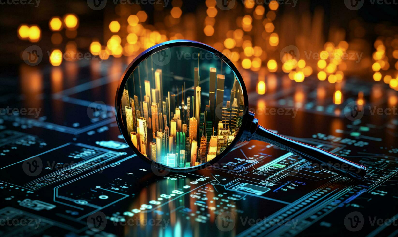 data visualisering, stänga upp teknologi digitalisering, optimering av avancerad elektronik, data brytning, artificiell intelligens, företag analys, ai generativ foto