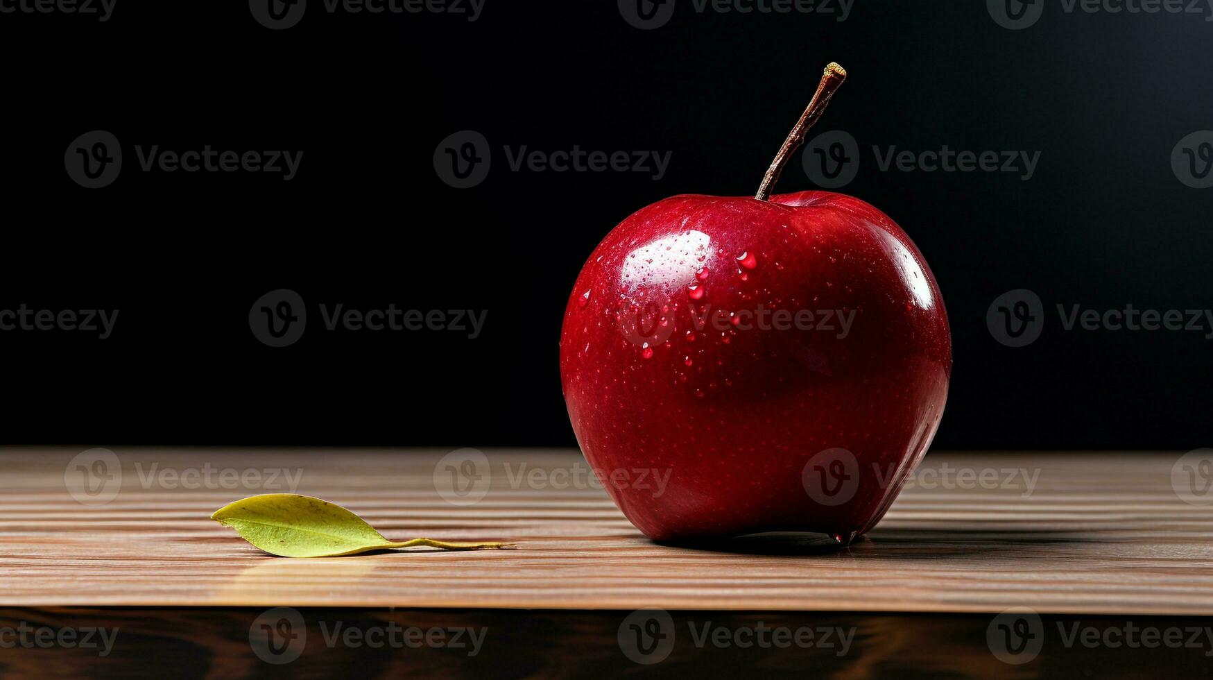 Foto av mabolo, sammet äpple på en minimalistisk tabell. generativ ai