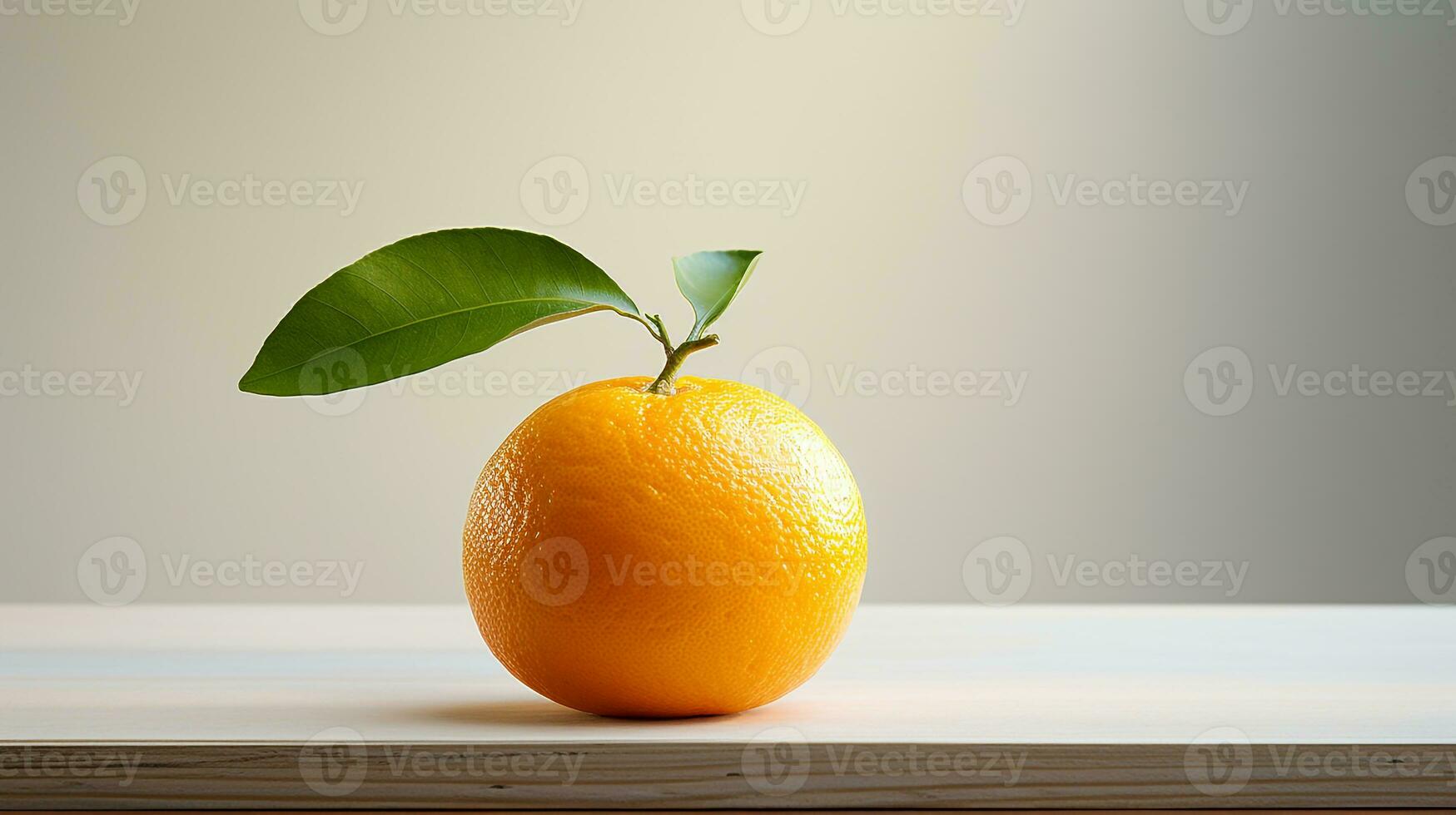 Foto av satsuma på en minimalistisk tabell. generativ ai