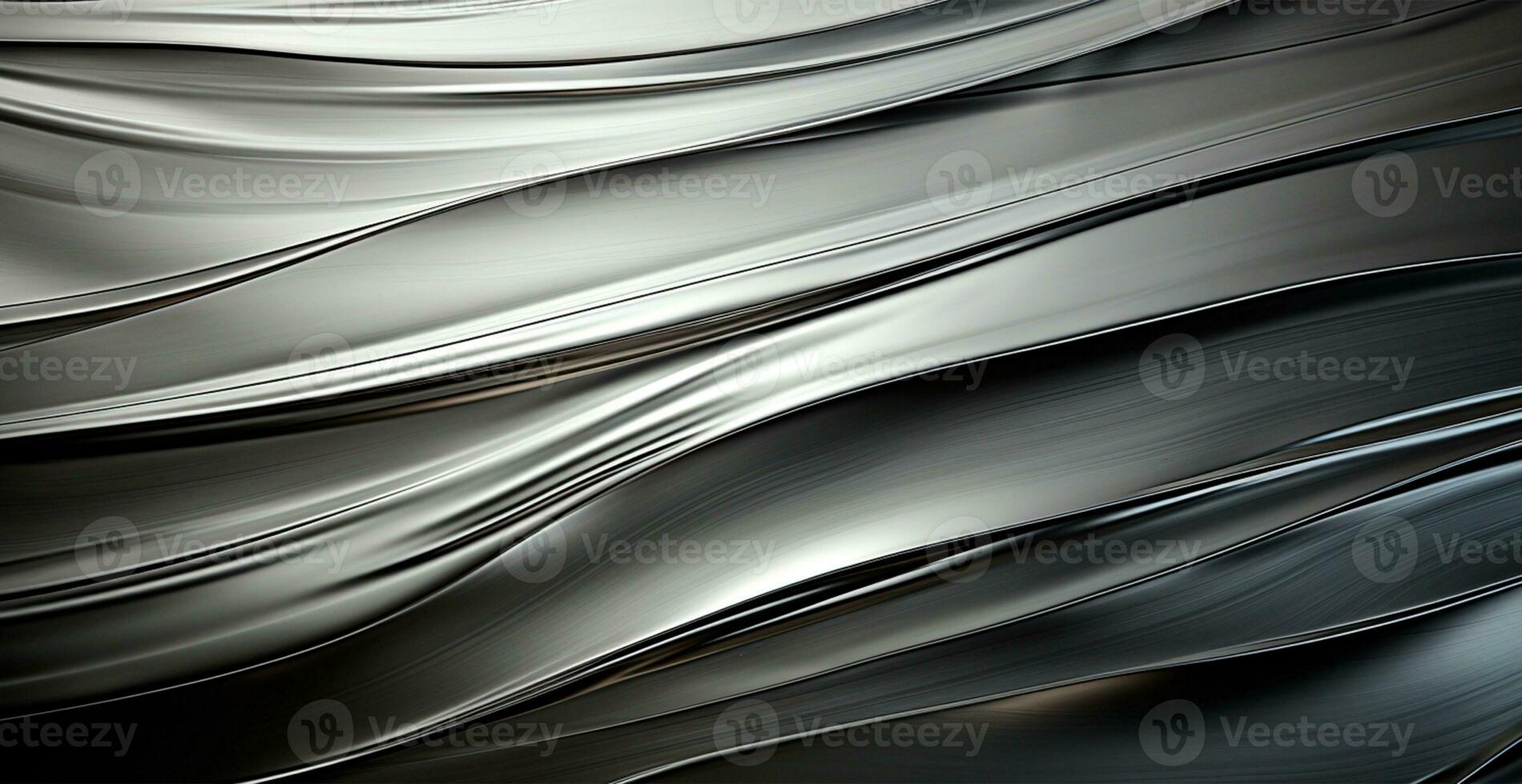 panorama- metall textur, stål silver- bakgrund - ai genererad bild foto