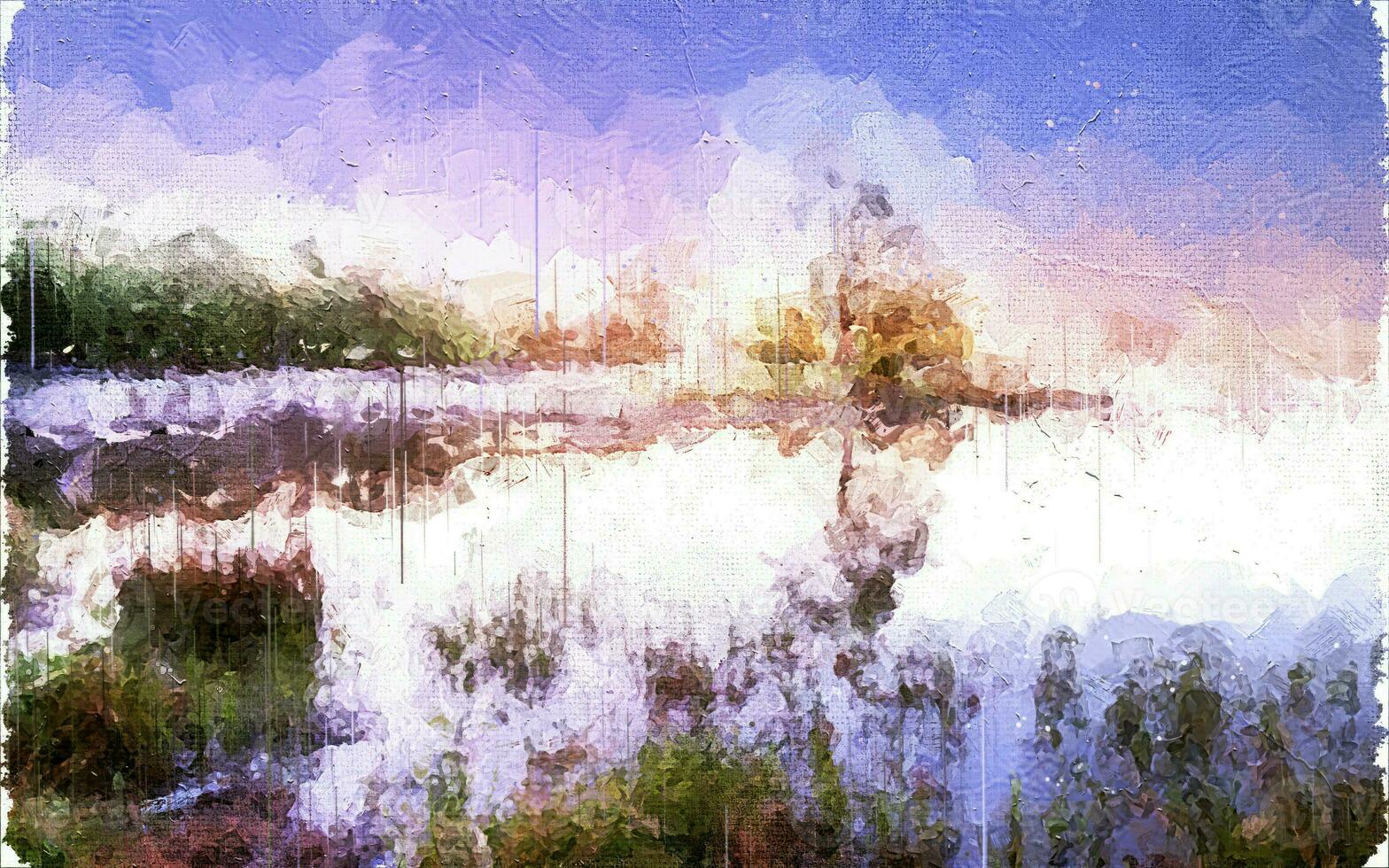 abstrakt natur impressionism digital målning illustration foto