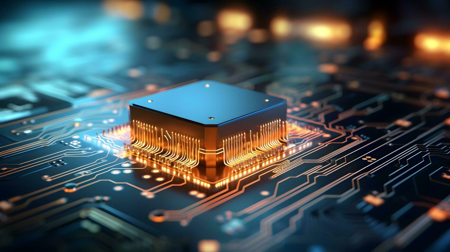 ai chip artificiell intelligens, framtida teknologi innovation ai generera foto