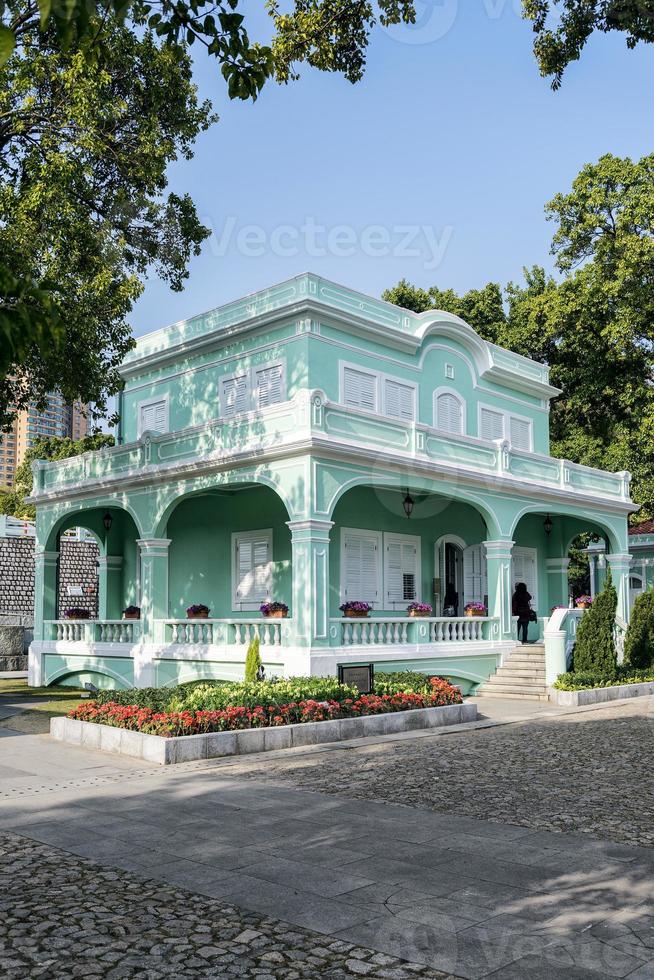 gamla portugisiska koloniala herrgårdar turistattraktion i taipa område i macao macau Kina foto