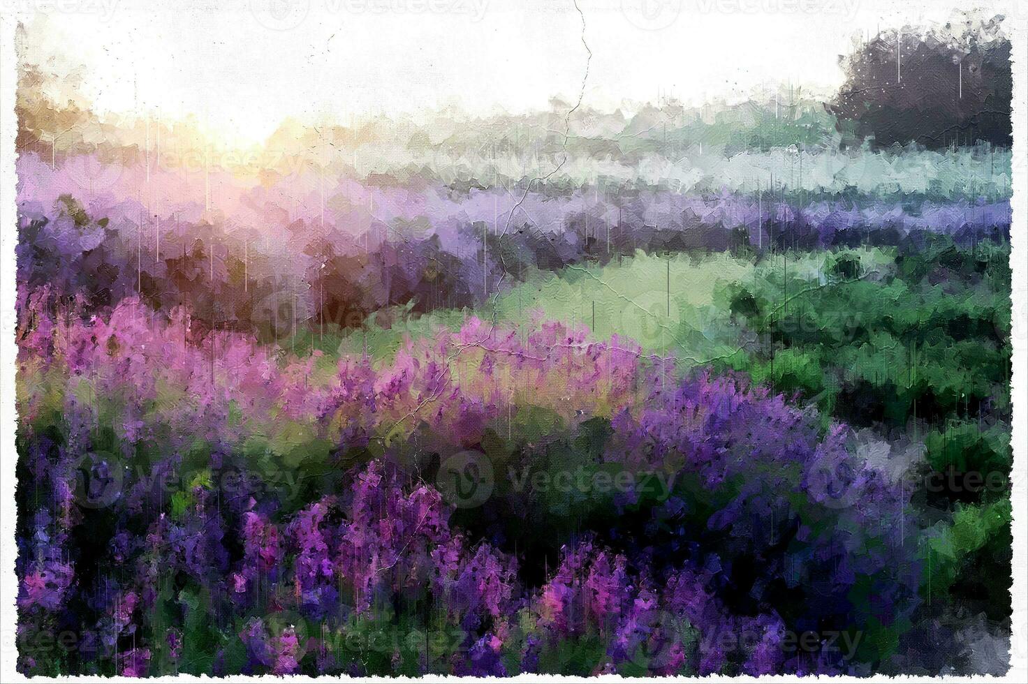 abstrakt impressionism natur landskap digital målning foto