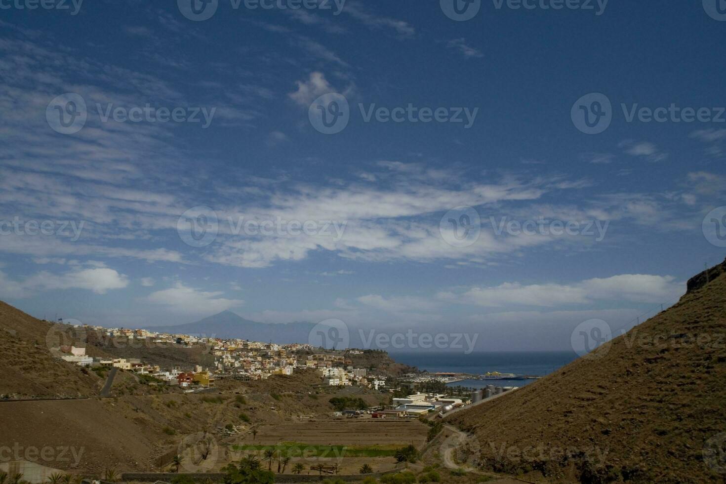 sommar naturlig landskap av de kanariefågel ö gomera i Spanien foto