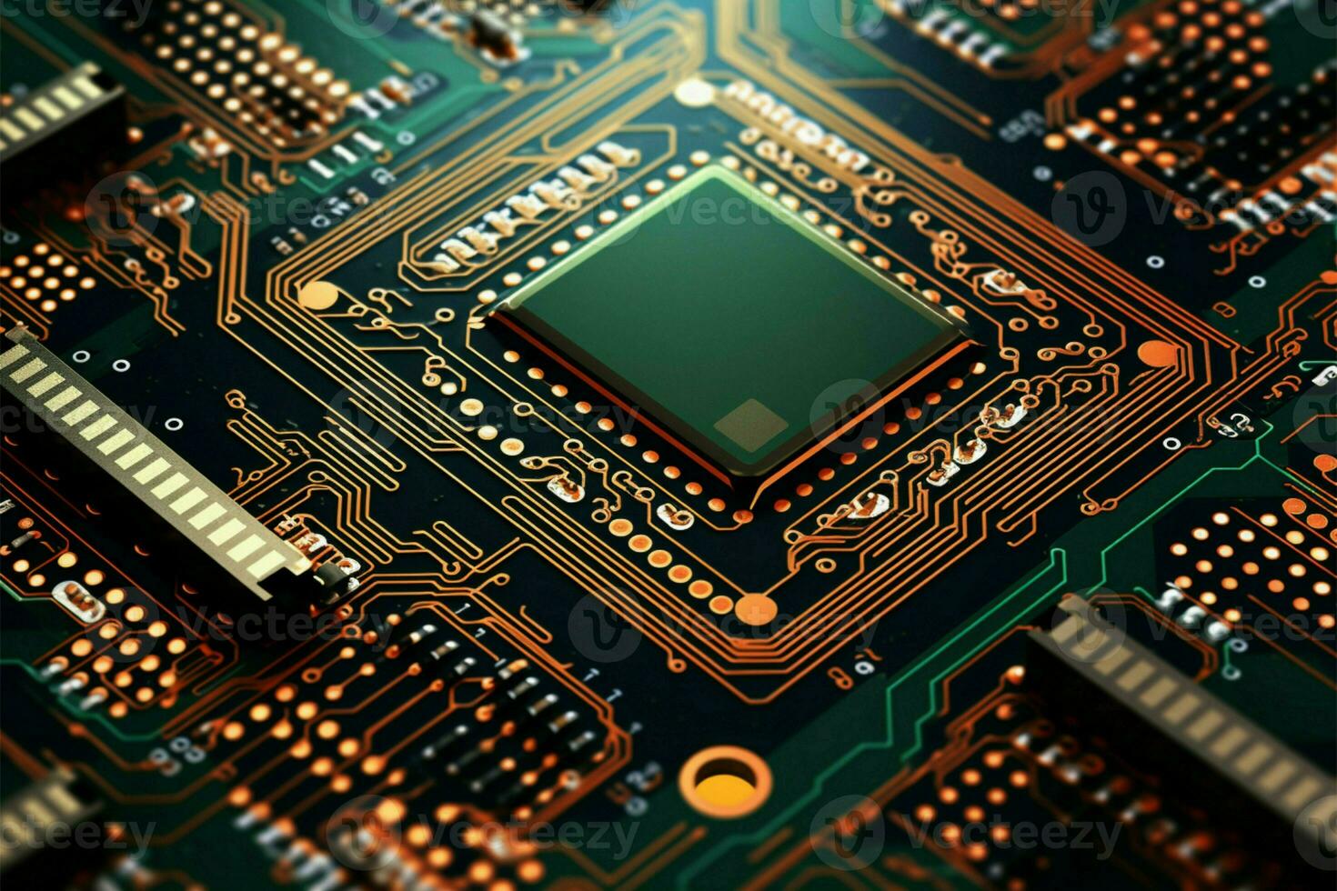 elektronisk tillverkning förlitar på pcb, känd för dess dt bakgrund mönster ai genererad foto