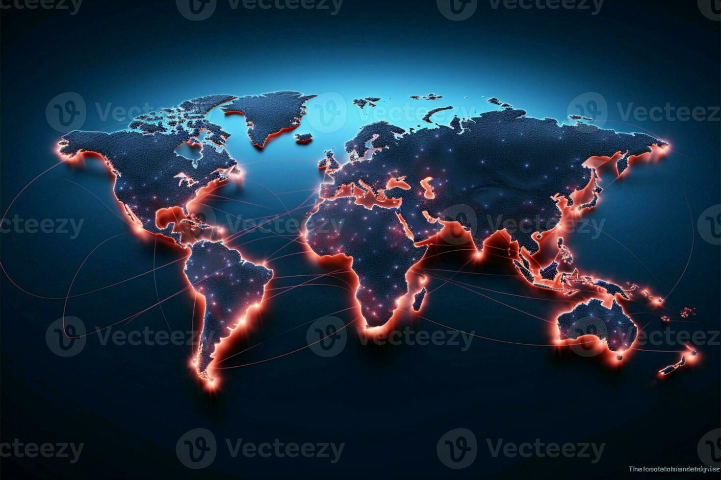 teknologi möter de värld med en global nätverk förbindelse bakgrund ai genererad foto