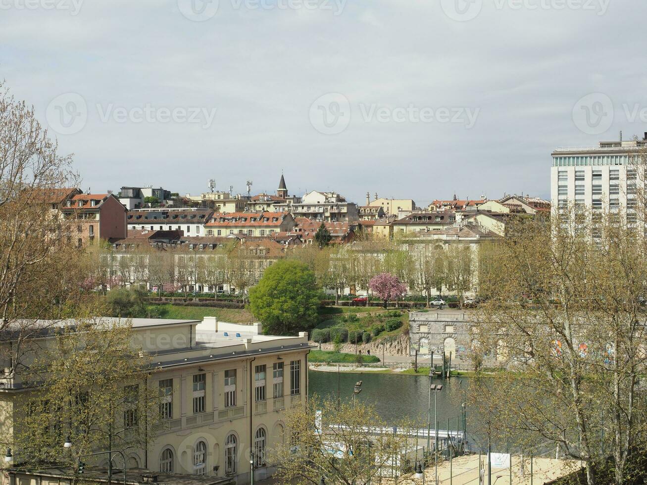 Flygfoto över turin foto