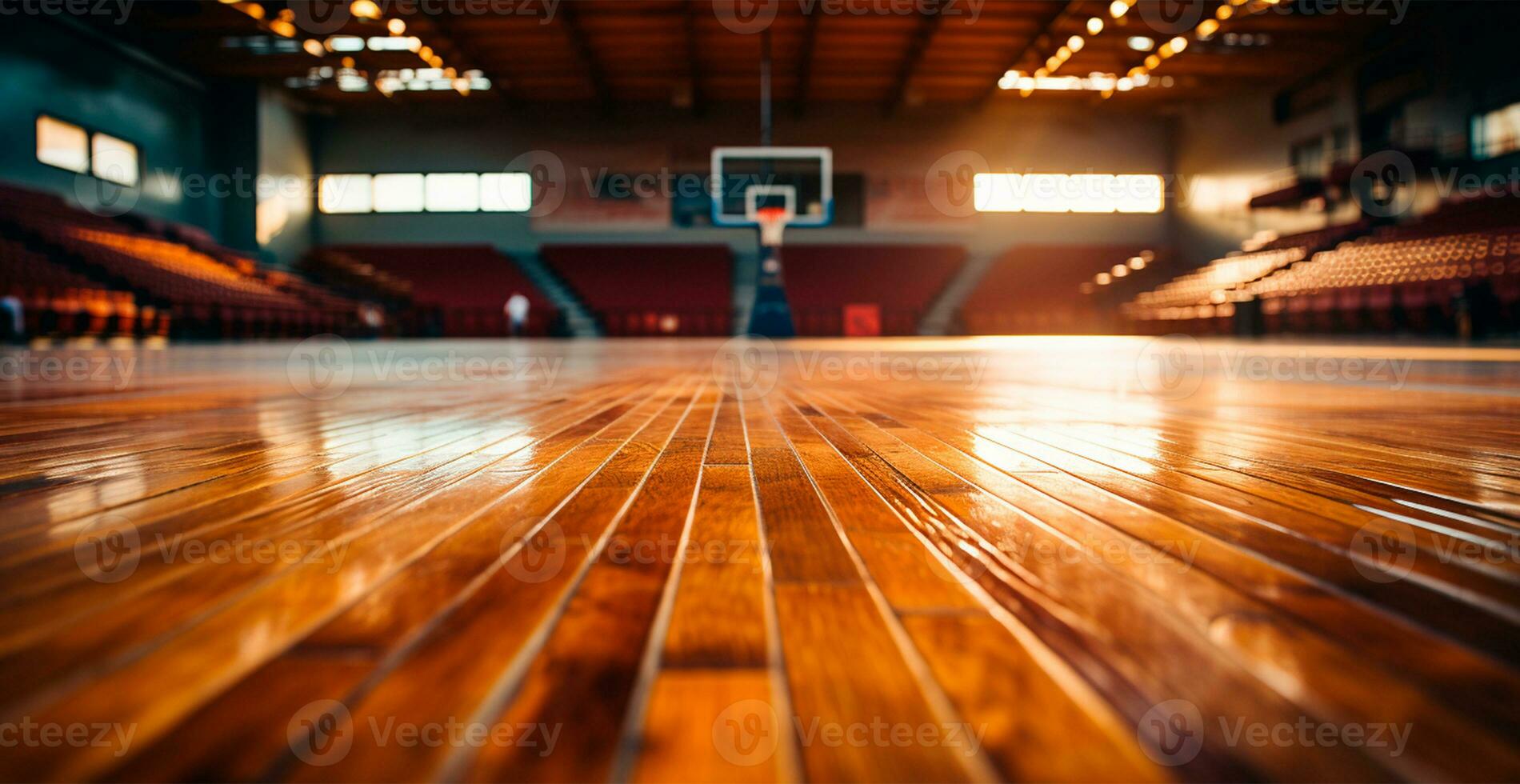 basketboll arena, gammal högskola Gym - ai genererad bild foto