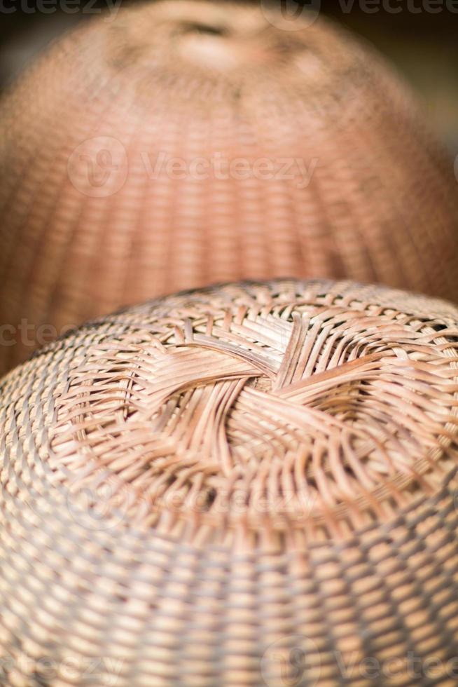 thailand traditionell handgjord korgkorgstruktur. foto