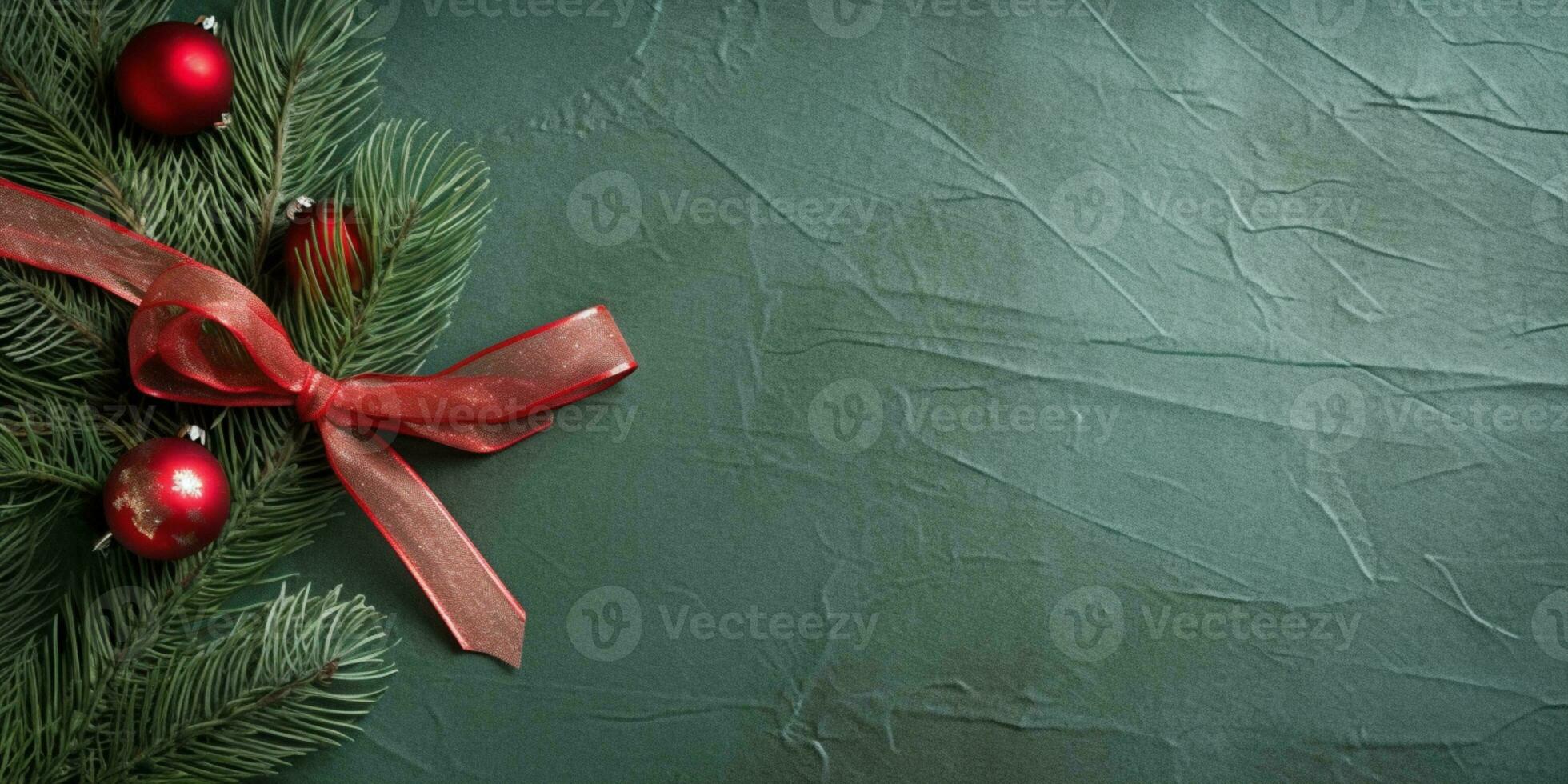 topp se av jul ornament med gåvor och kopia Plats ai generativ foto