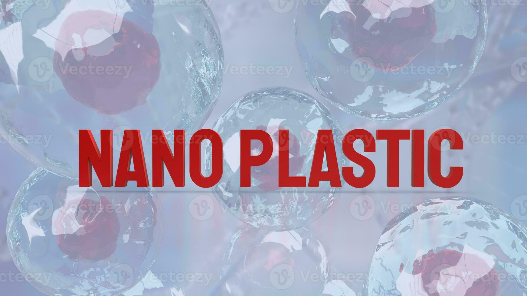 de nano plast på sci bakgrund 3d tolkning foto