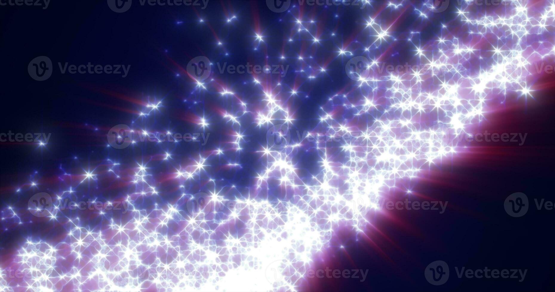 abstrakt blå bakgrund av små ljus lysande partiklar av energi stjärnor, stjärna damm från en komet svans foto