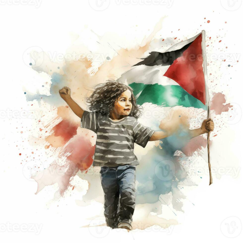 fri palestina, fri gaza, flagga, abstrakt konst, röd, grön, svart. krig i de mitten öster. generativ ai foto