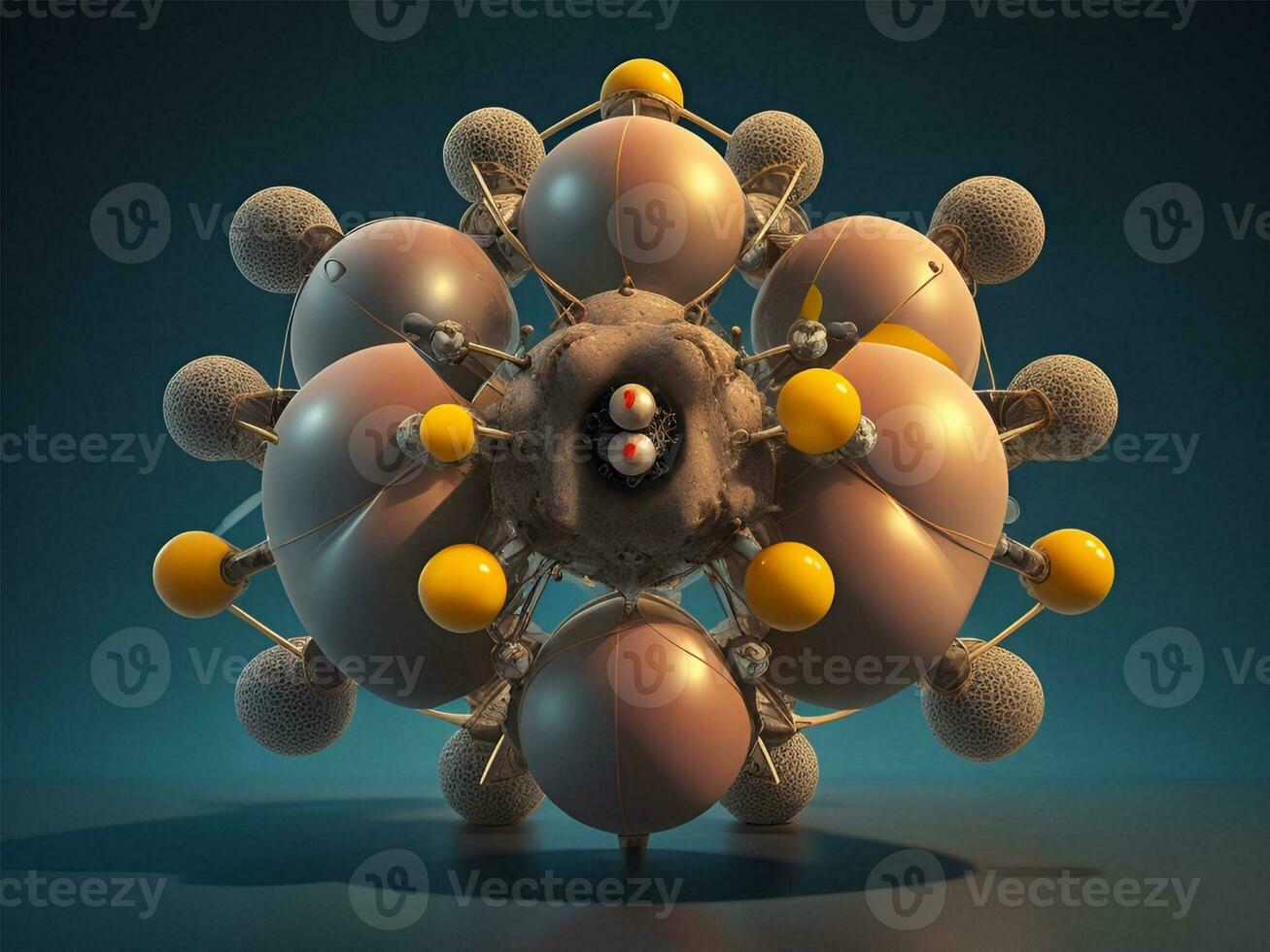 atom- bomba molekyl strukturera illustration foto