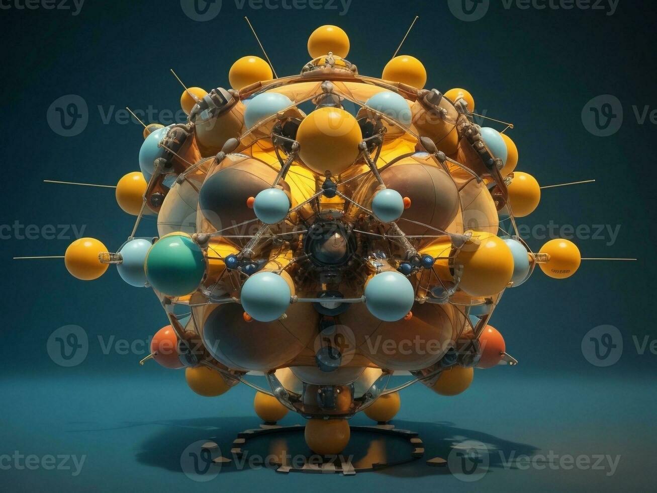 atom- bomba molekyl strukturera illustration foto