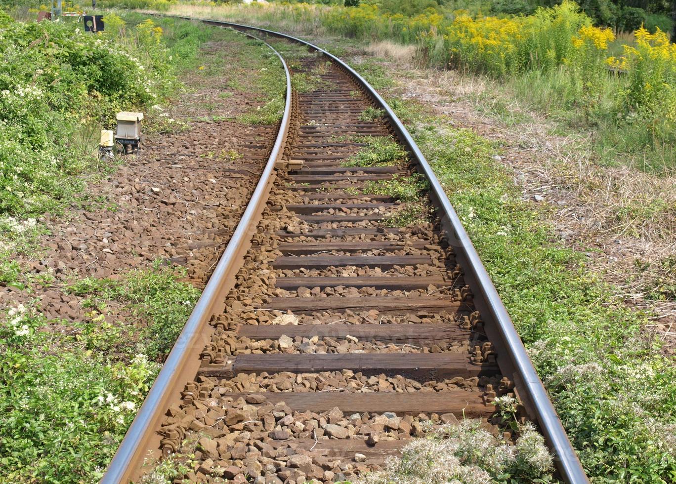 järnvägsspår perspektiv foto