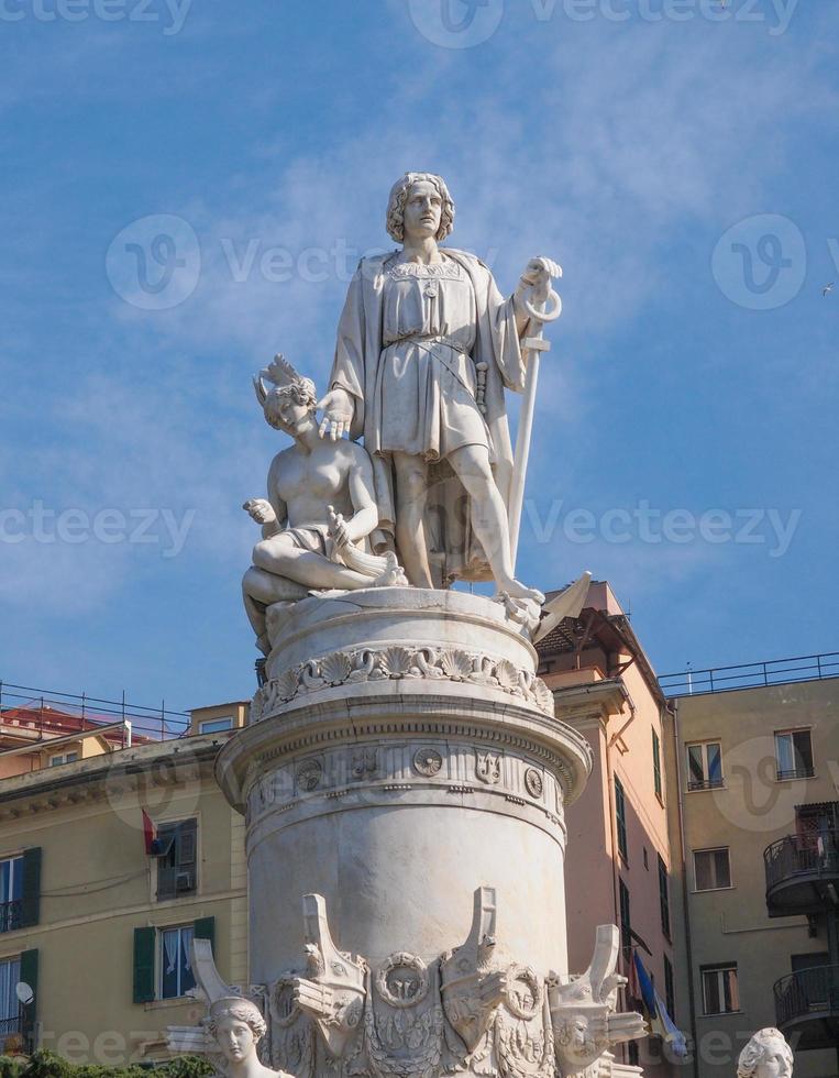 columbusmonumentet i genua foto