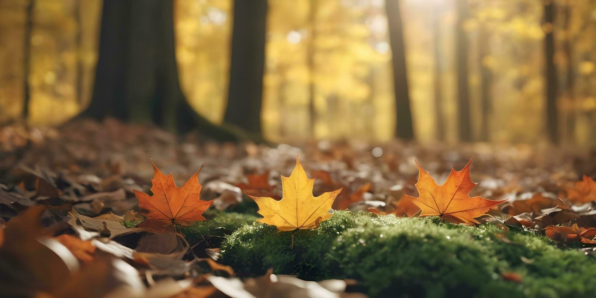 höst säsong leafs växt scen ai genererad foto
