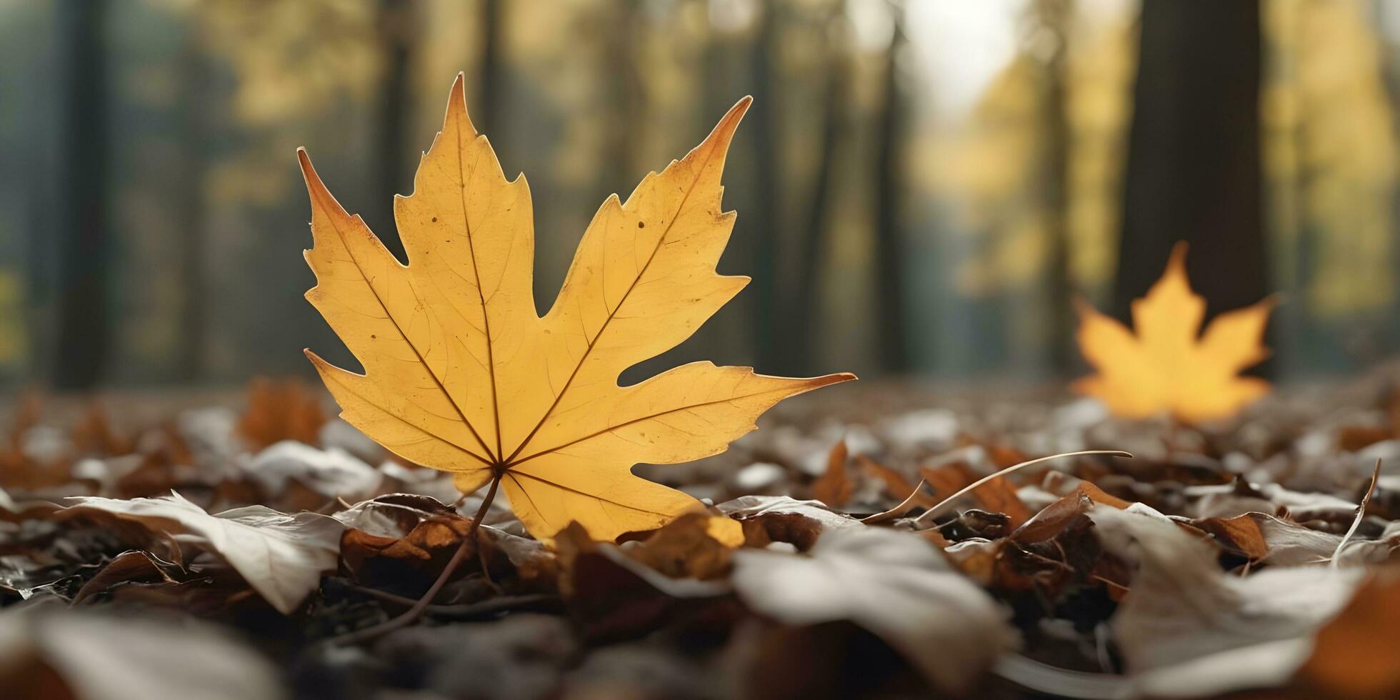 höst säsong leafs växt scen ai genererad foto