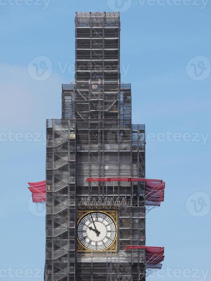 Big Ben Conservation fungerar i London foto