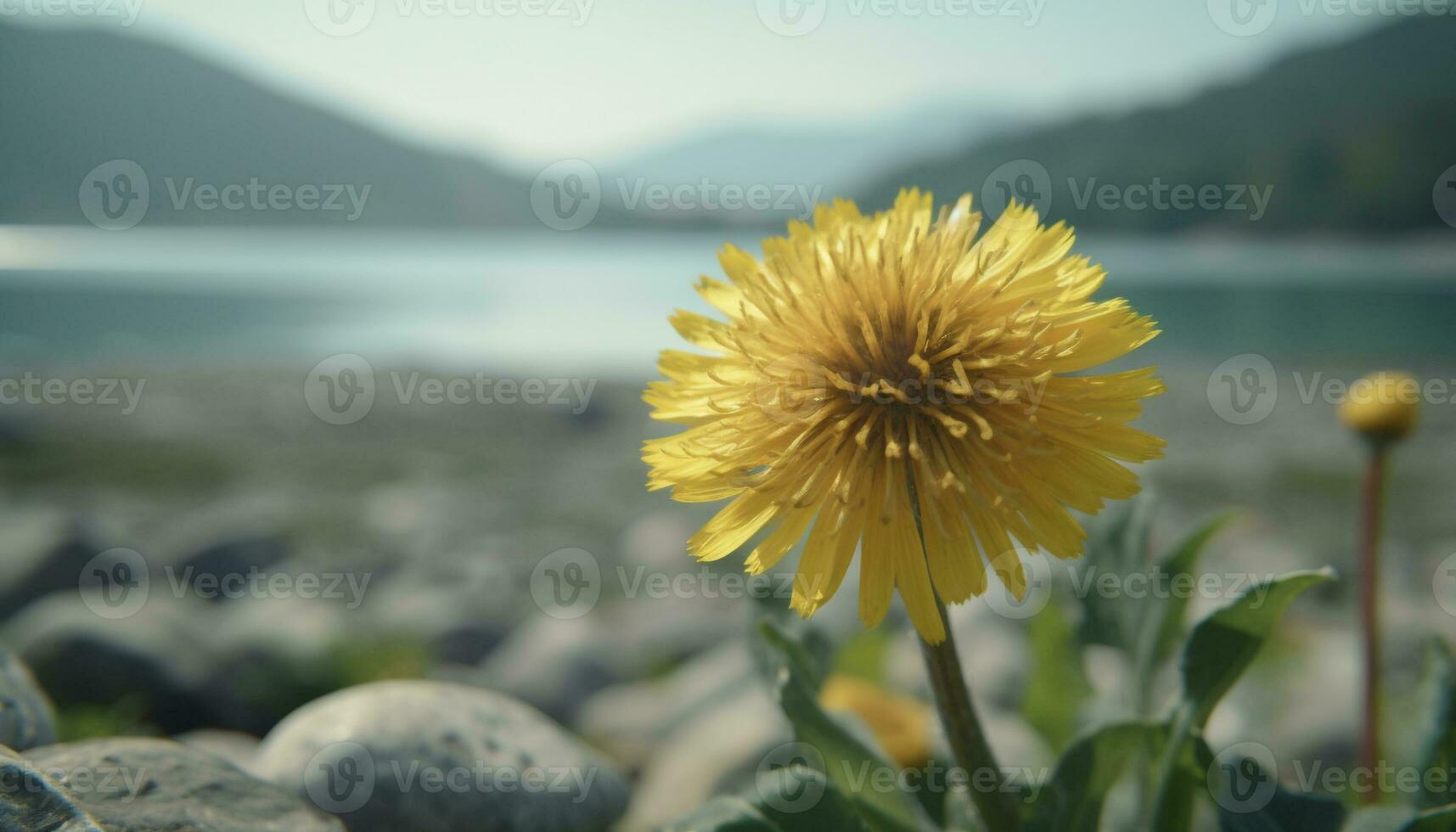 gul daisy blommar i de äng, natur skönhet i sommar genererad förbi ai foto