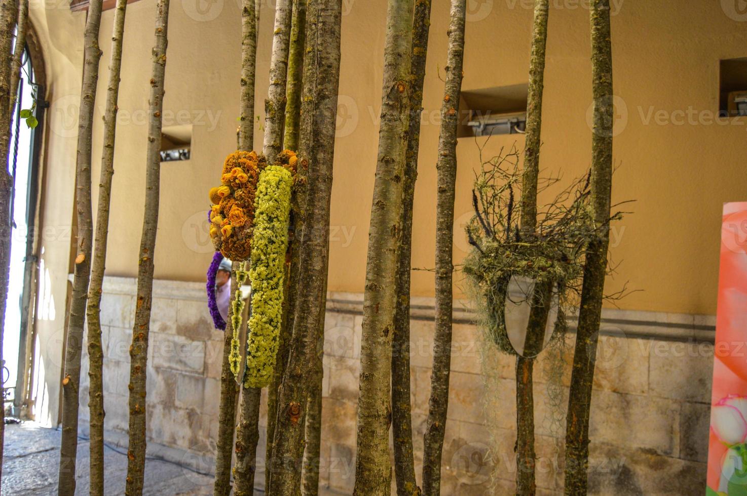 blomsterfestival i girona temps de flors, spanien. 2018 foto