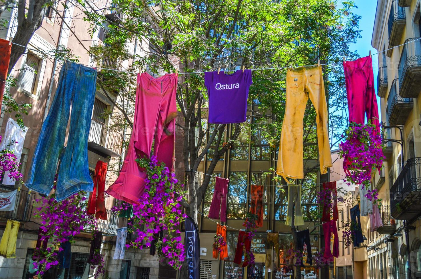 blomsterfestival i girona temps de flors, spanien. 2018 foto