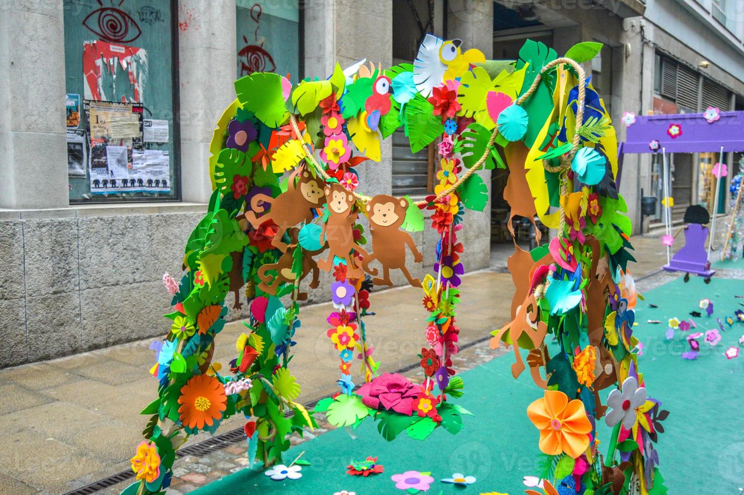 blomsterfestival i girona temps de flors, spanien. 2018 foto