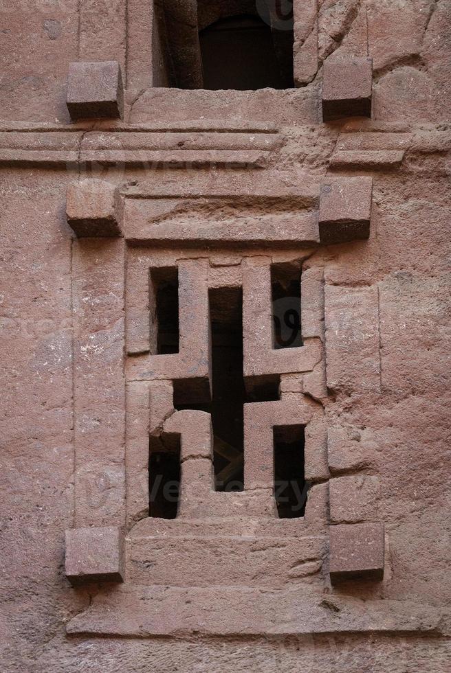 lalibela gamla stenhuggen monolitiska kyrkor landmärke Unescos kulturarv i norra Etiopien foto