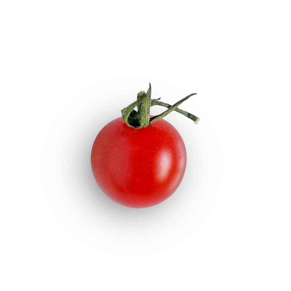 färsk tomat på vit bakgrund för isolerade med urklippsbana. foto