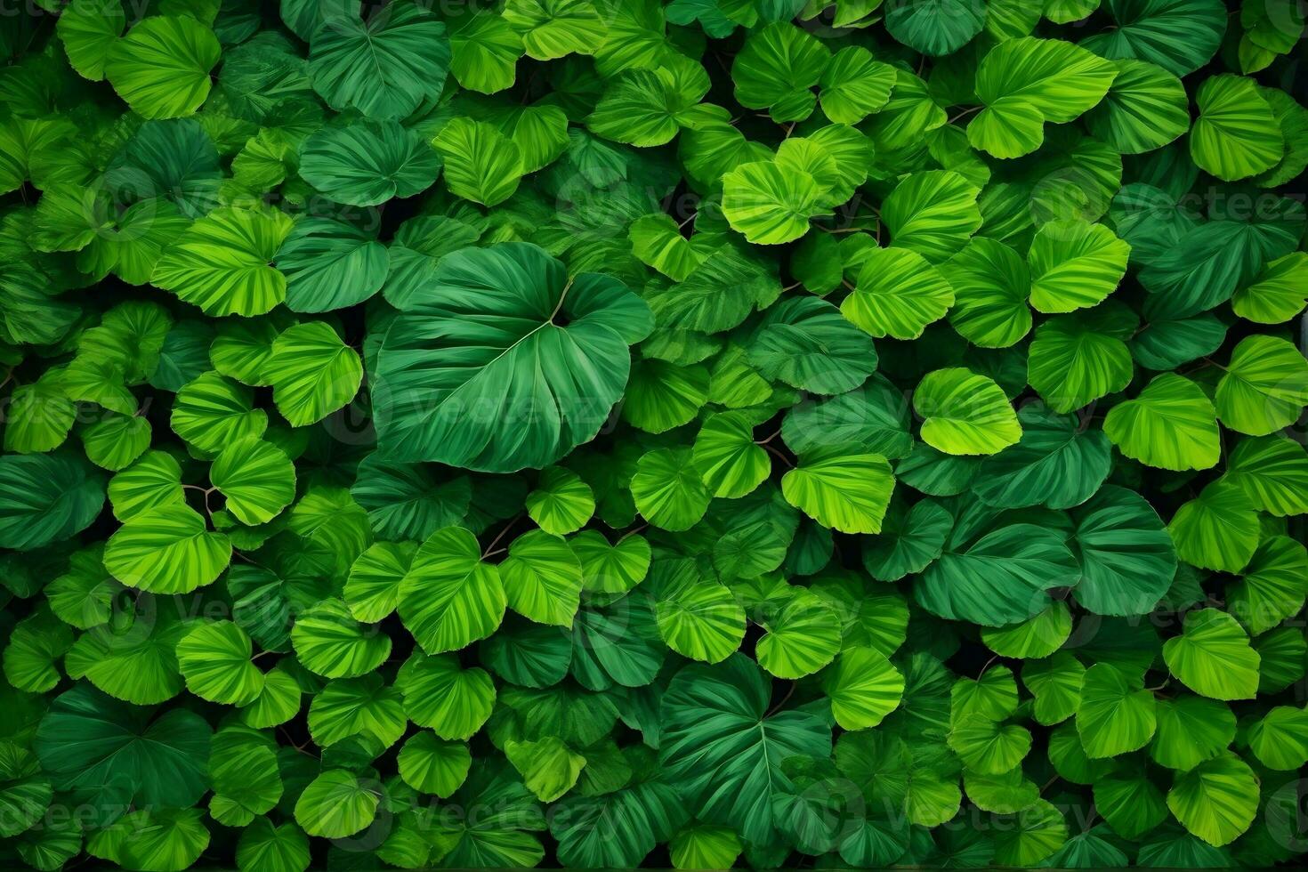 grön löv bakgrund, natur löv tapet, löv bakgrund, löv tapet, ai generativ foto