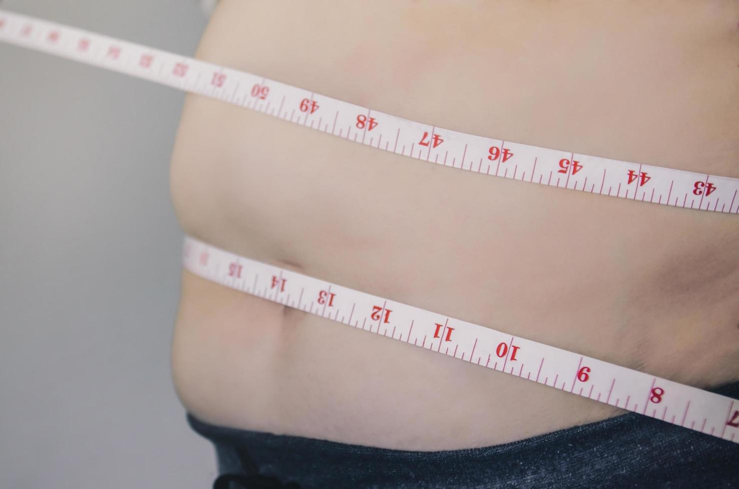 människokropp och fettkropp, stöt eller mage och övervikt av människor. foto
