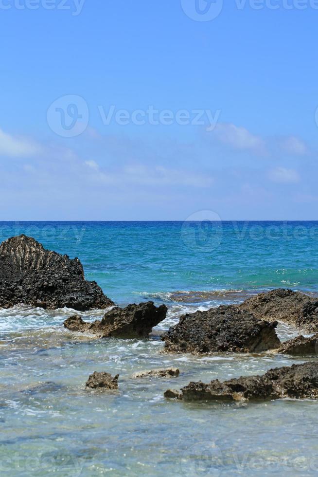 falassarna beach blå lagun Kreta ö sommaren 2020 covid19 semester foto