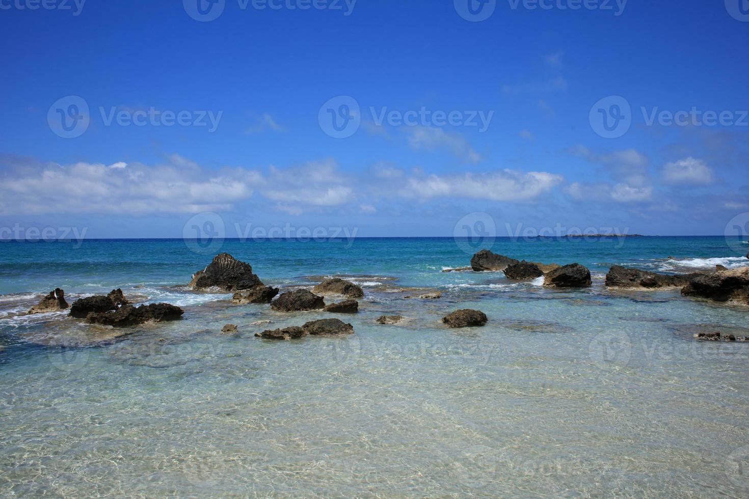 falassarna beach blå lagun Kreta ö sommaren 2020 covid19 semester foto