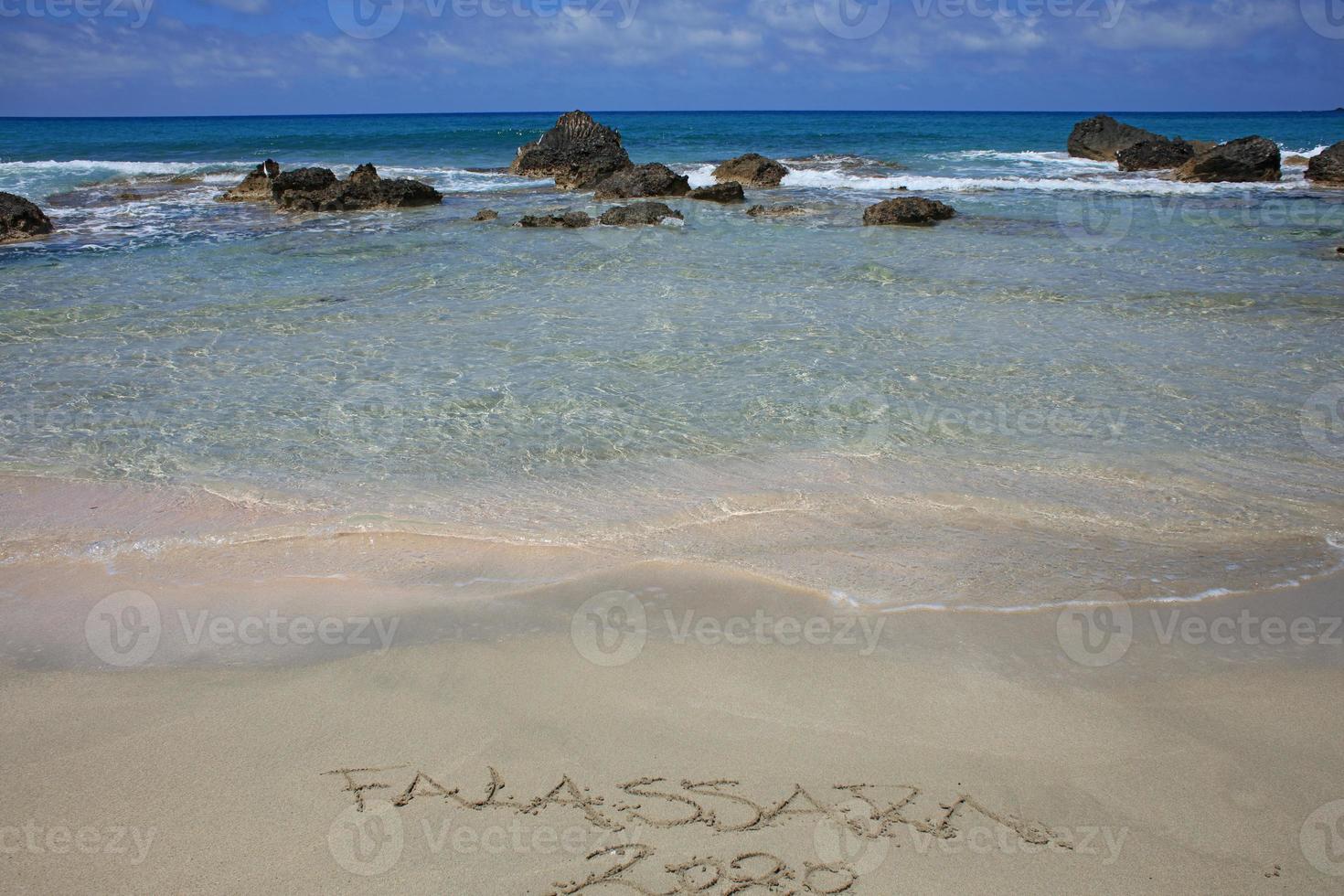 falassarna beach blå lagun Kreta ö sommaren 2020 covid19 semester foto