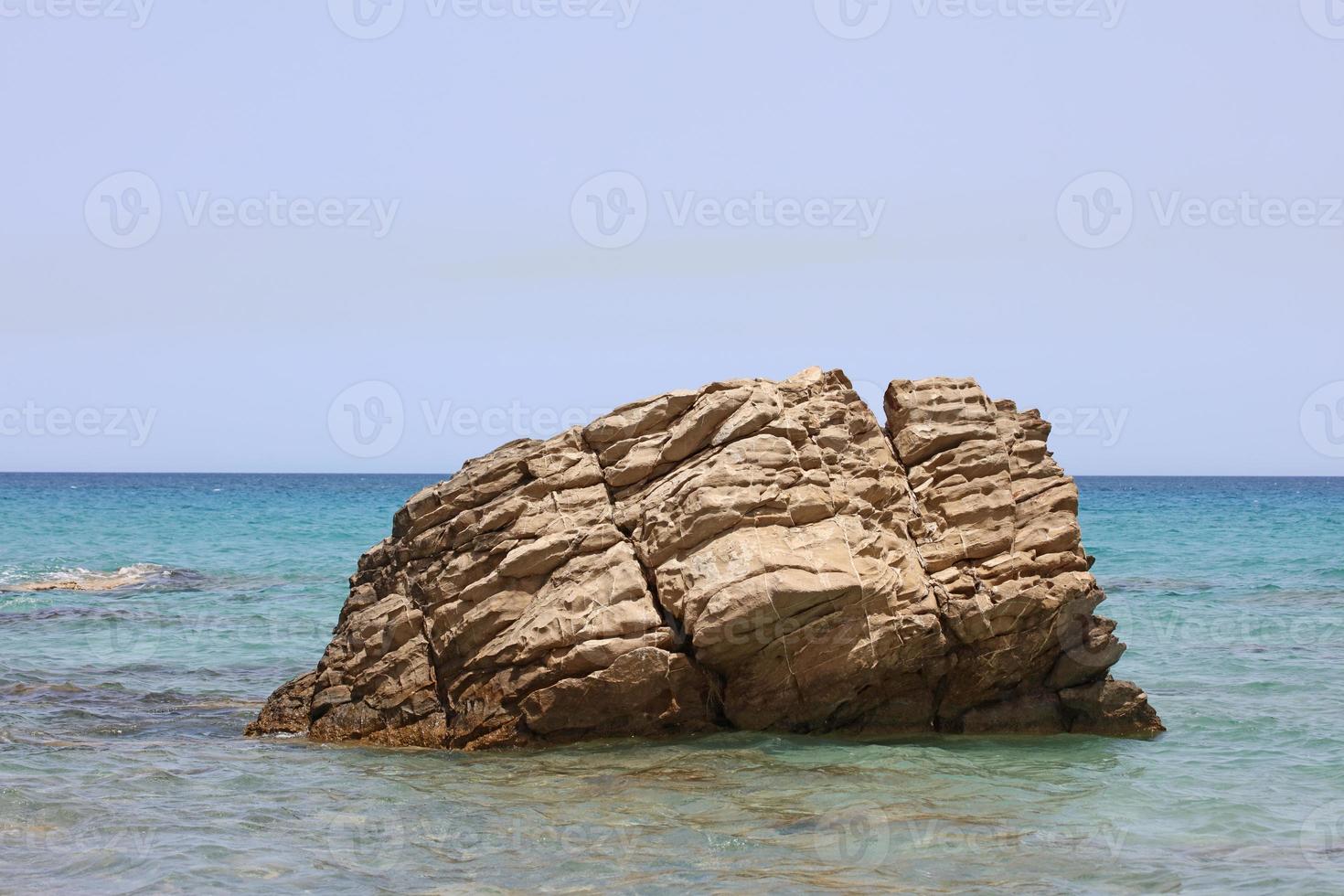 xerokampos beach creta island covid-19 semester högkvalitativa utskrifter foto