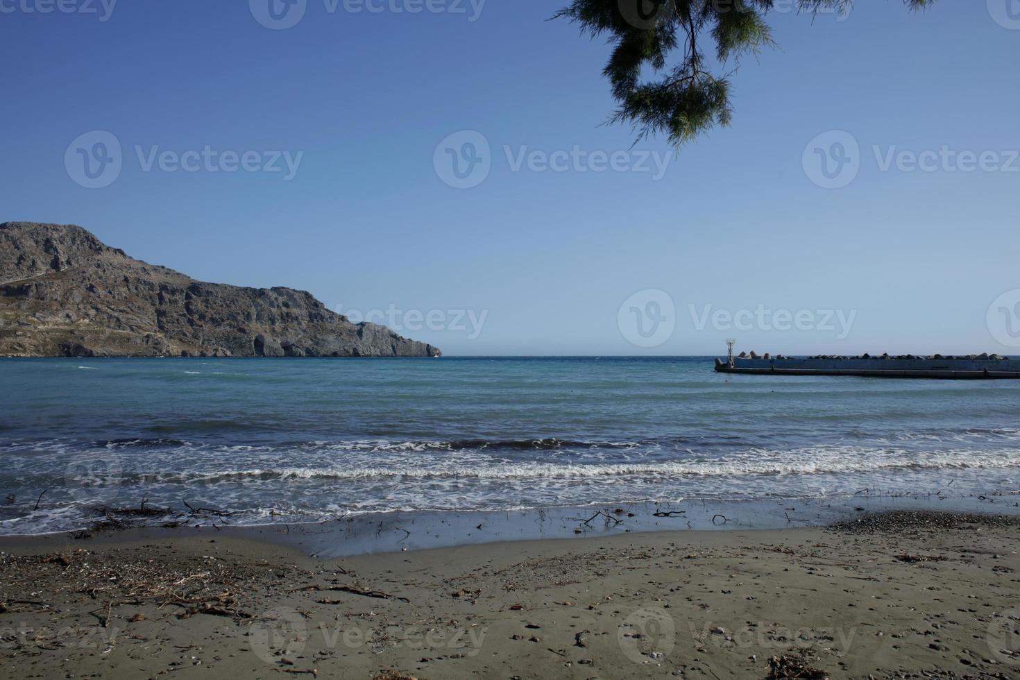 plakias beach creta island summer 2020 covid-19 season holidays foto