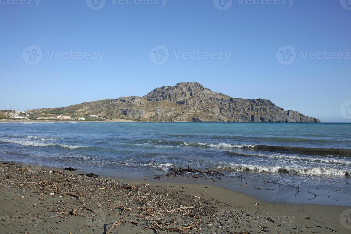 plakias beach juni 2020 creta island covid-19 säsongsbakgrund foto