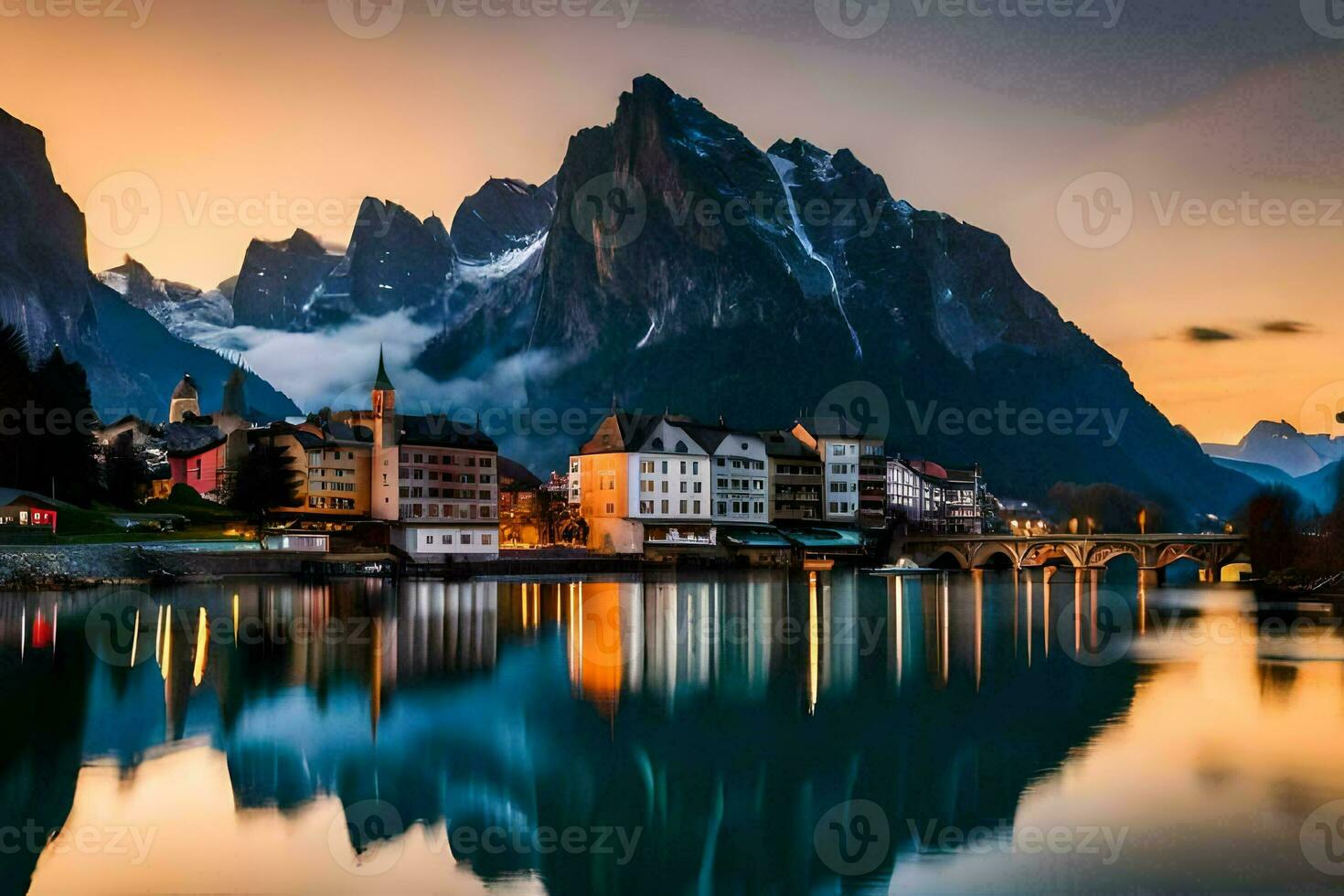 de skön stad av Lorraine, schweiz. ai-genererad foto