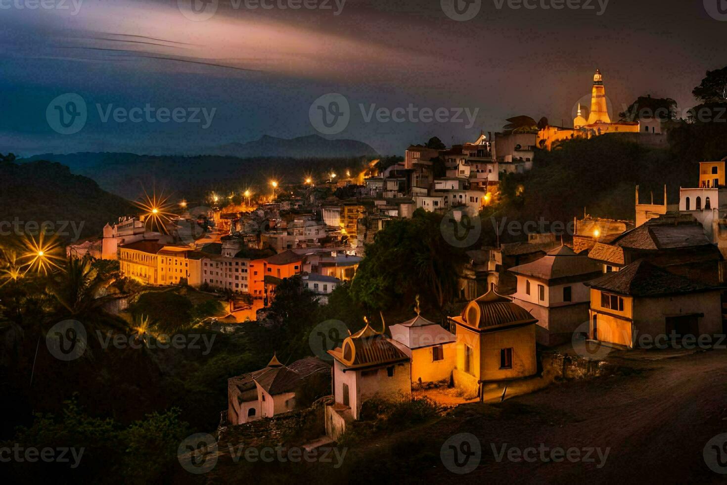 de stad av alvorada, portugal. ai-genererad foto