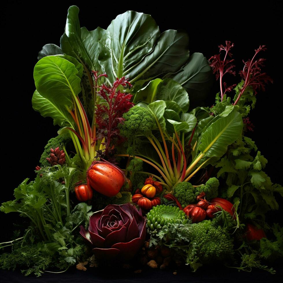 växter med grönsaker foto