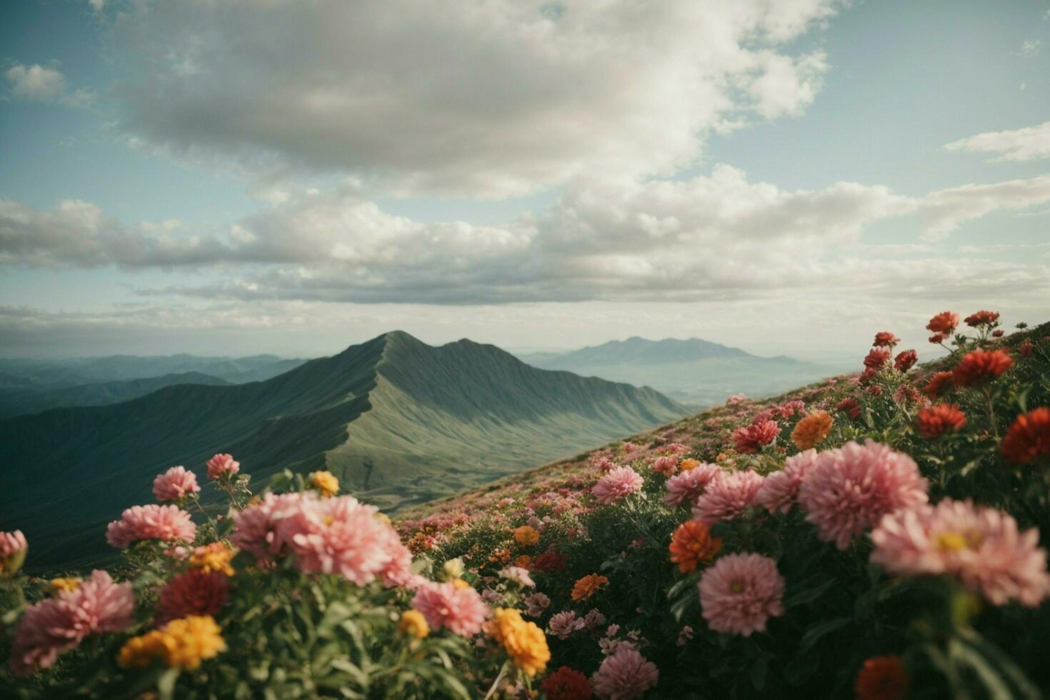 blomma trädgård genererad ai foto