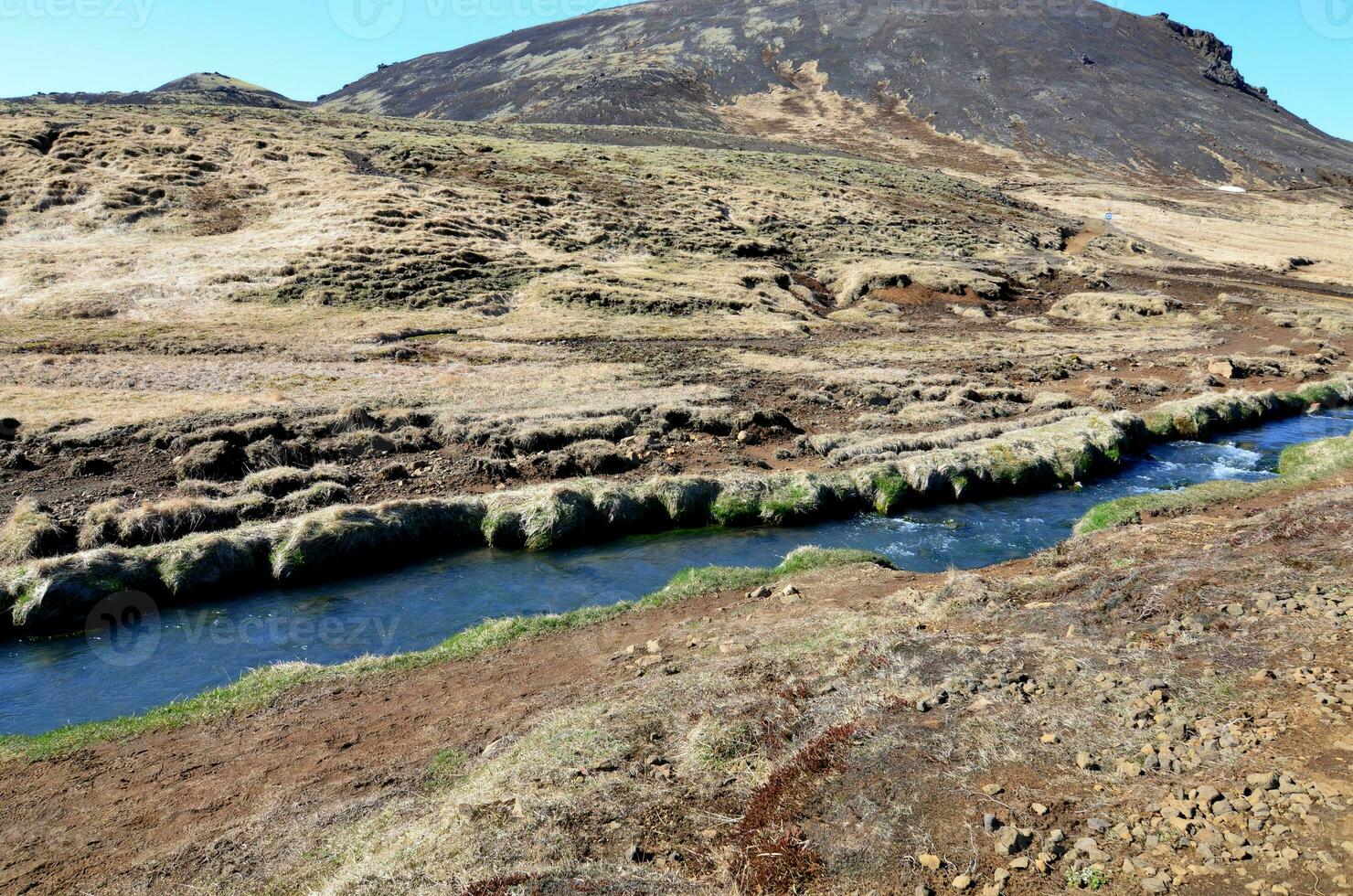 oländig skarp landskap som en resultat av geotermisk aktivitet foto