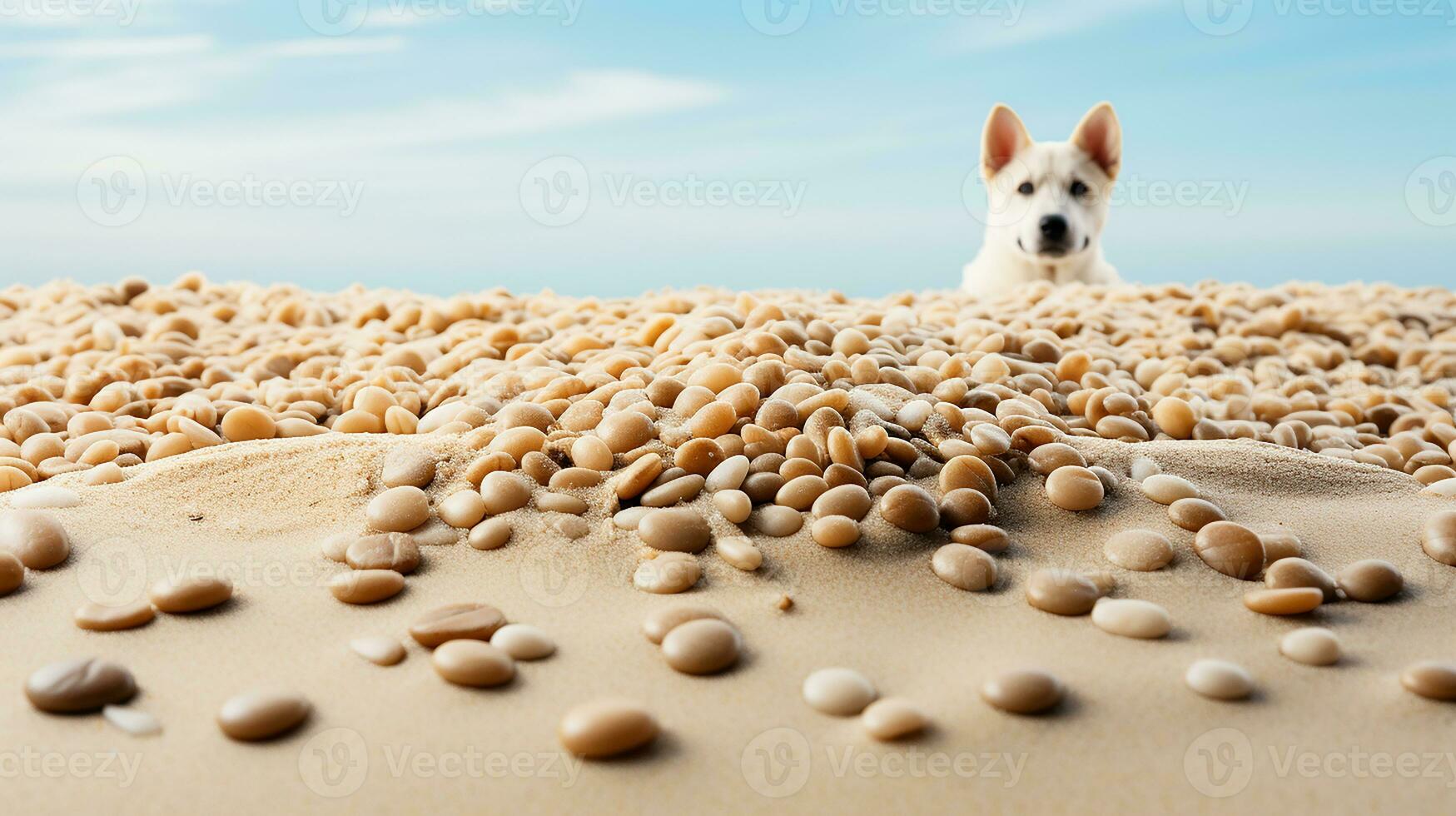 porträtt av en snäll gata hund, ai genererad foto