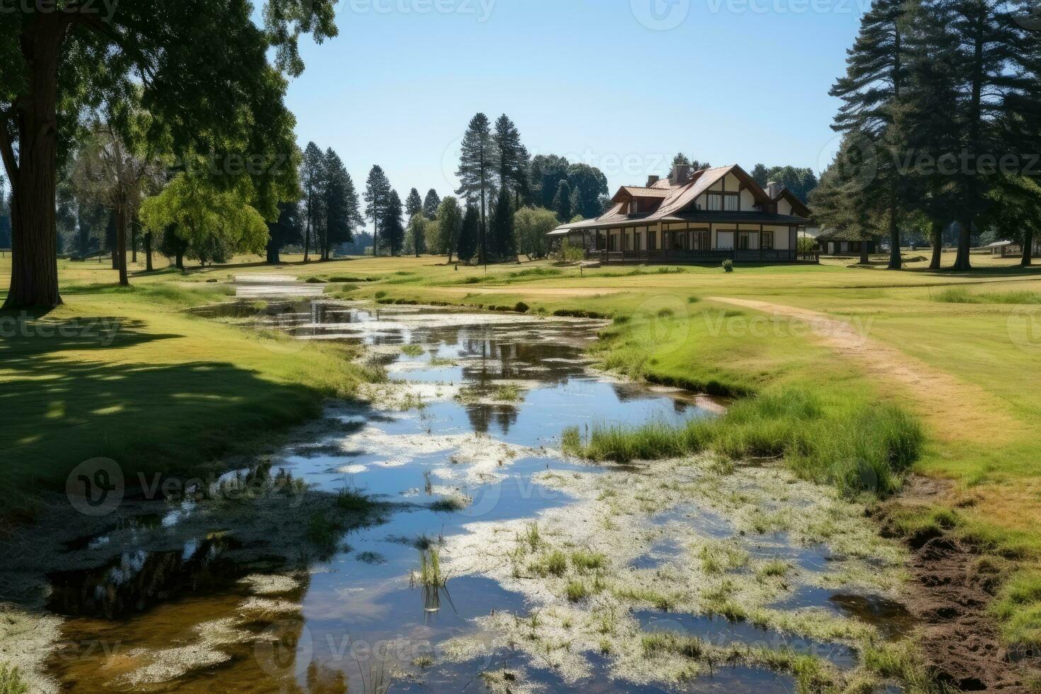 äng och natur i de bakgrund ai genererad foto